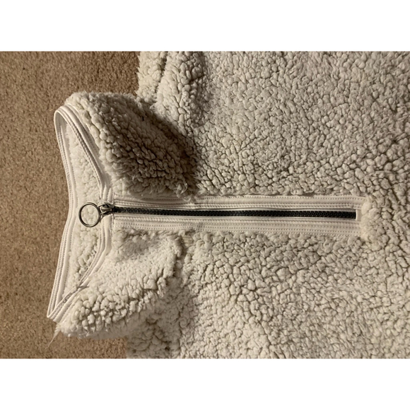 Women's Cozy Sherpa Fleece Pullover XL Cream - Picture 3 of 6